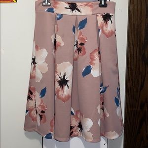 Pink Floral Skirt